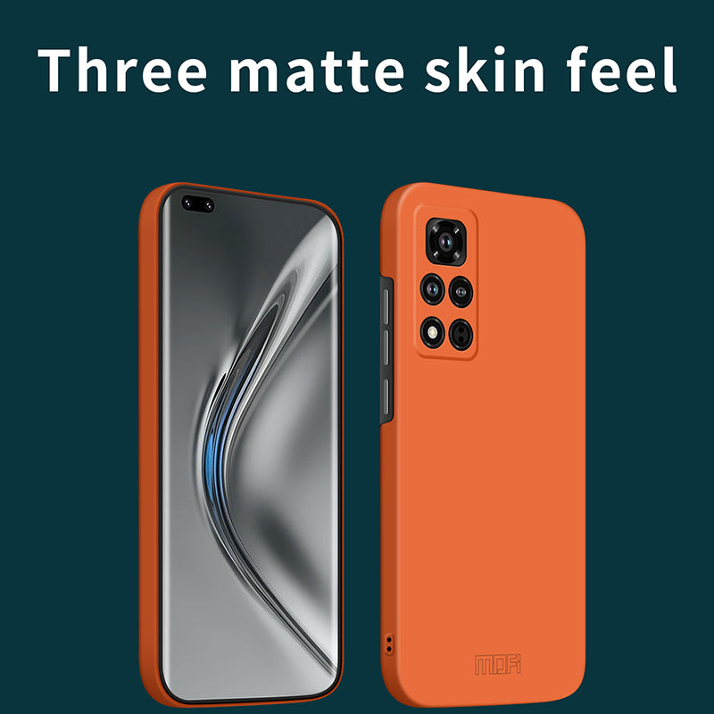 MOFI JK Qin Series For Honor V40 5G Phone Case Skin-Feel Protective Phone Cover - Orange MOFI JK Qin Series For Honor V40 5G Phone Case Skin-Feel Protective Phone Cover - Orange